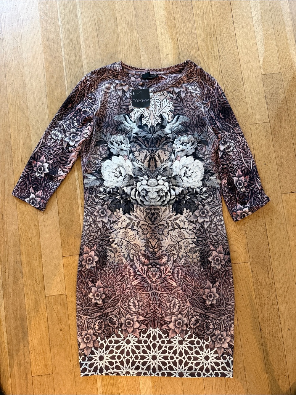 NWT Topshop Bodycon Ombre Print Sheath Dress